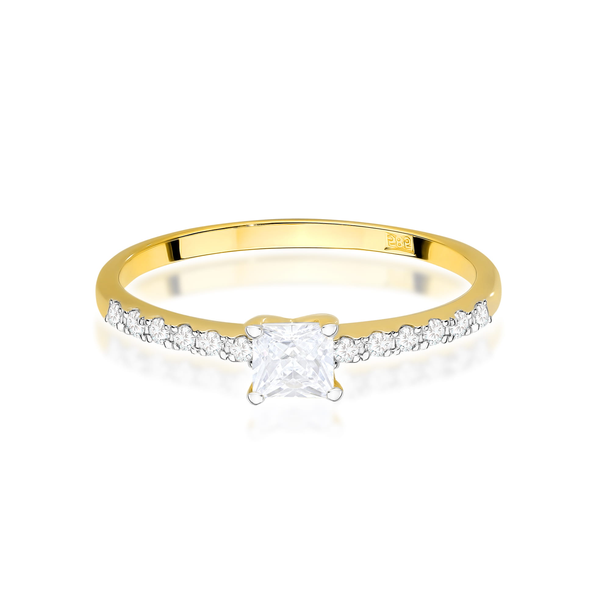 Pierścionek Diament 0,30ct żółte złoto 2 30ct żółte złoto Jubiler Kraków BigDIAMOND