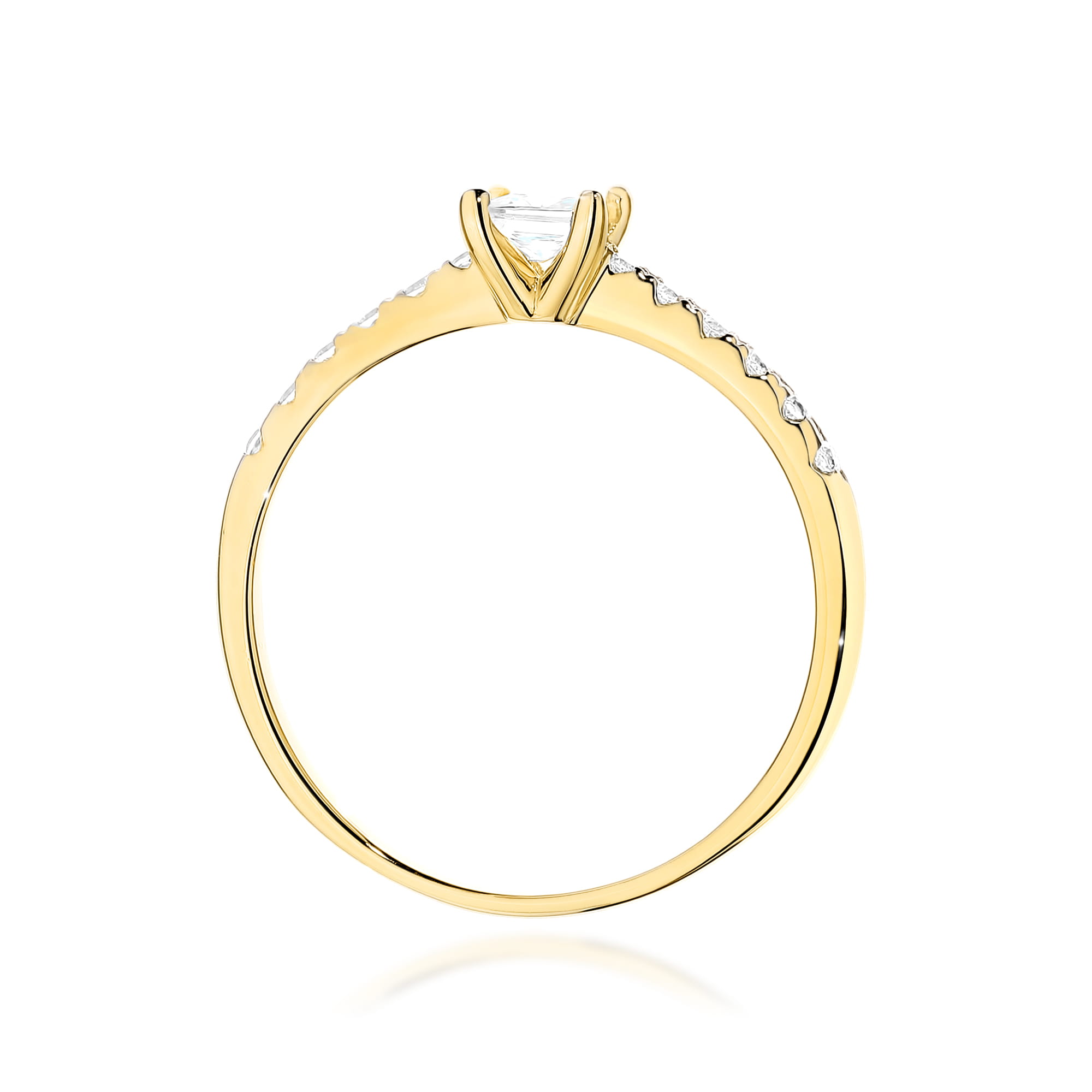 Pierścionek Diament 0,30ct żółte złoto 3 Pierścionek Diament 0,30ct żółte złoto - obrazek 3