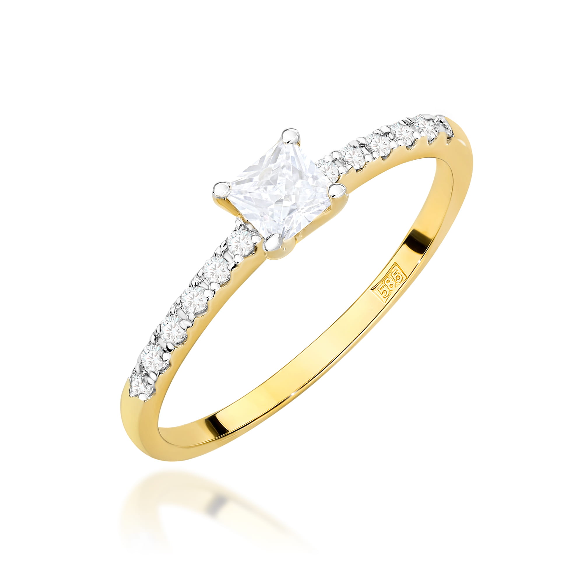 Pierścionek Diament 0,30ct żółte złoto 1 Pierścionek W0589 Diament 0