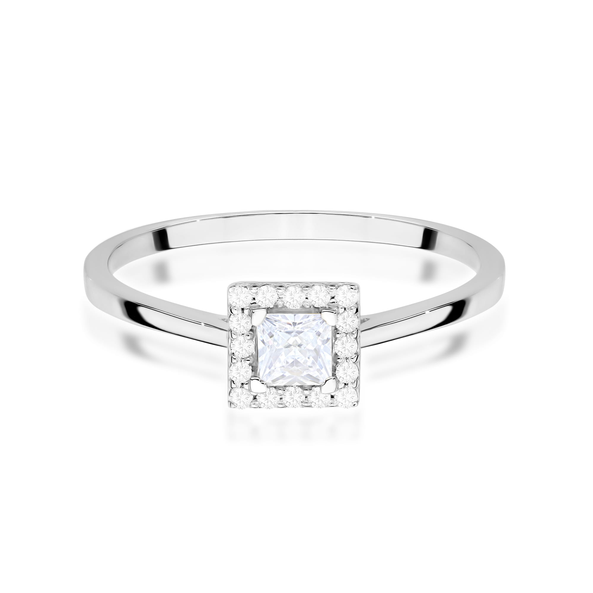 Pierścionek Diament 0,23ct białe złoto 2 23ct białe złoto Jubiler Kraków BigDIAMOND