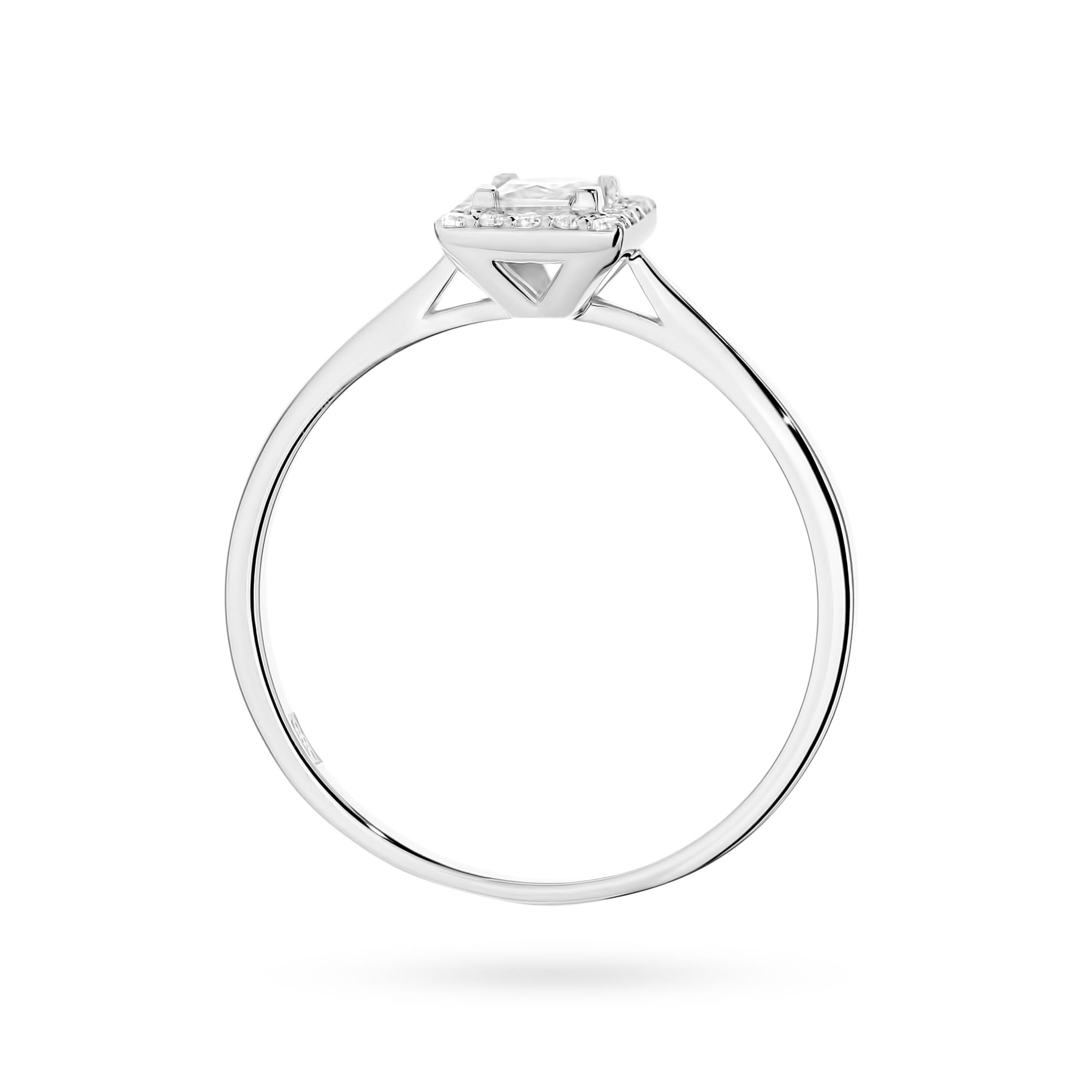 Pierścionek Diament 0,23ct białe złoto 3 Pierścionek Diament 0,23ct białe złoto - obrazek 3