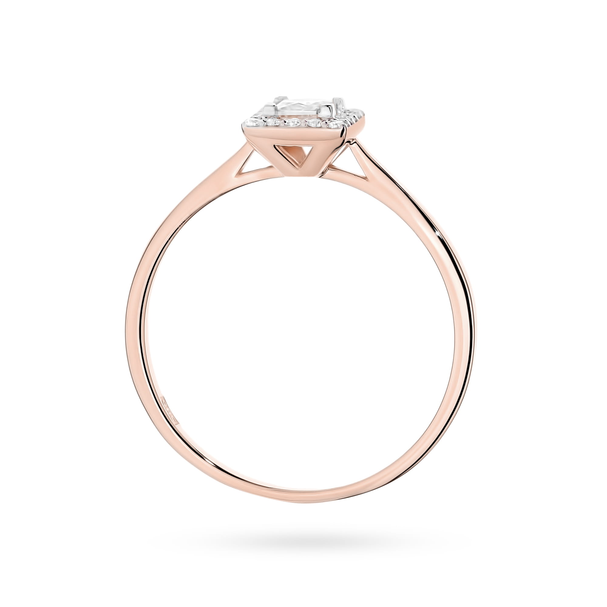 Pierścionek Diament 0,23ct różowe złoto 3 Pierścionek Diament 0,23ct różowe złoto - obrazek 3