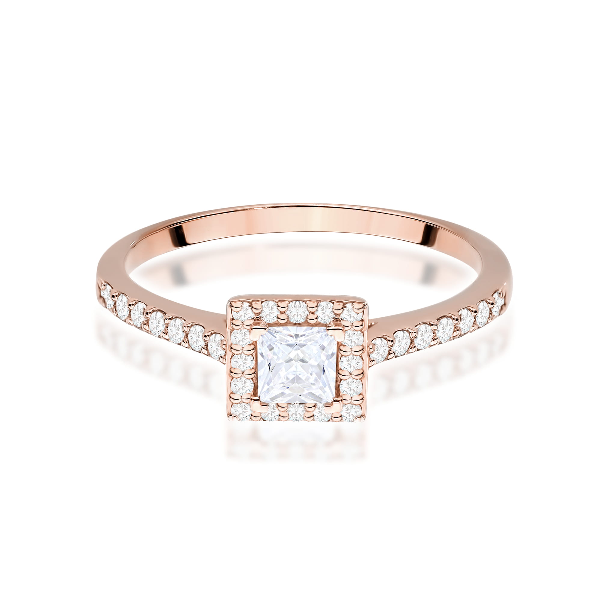 Pierścionek Diament 0,30ct różowe złoto 2 30ct różowe złoto Jubiler Kraków BigDIAMOND