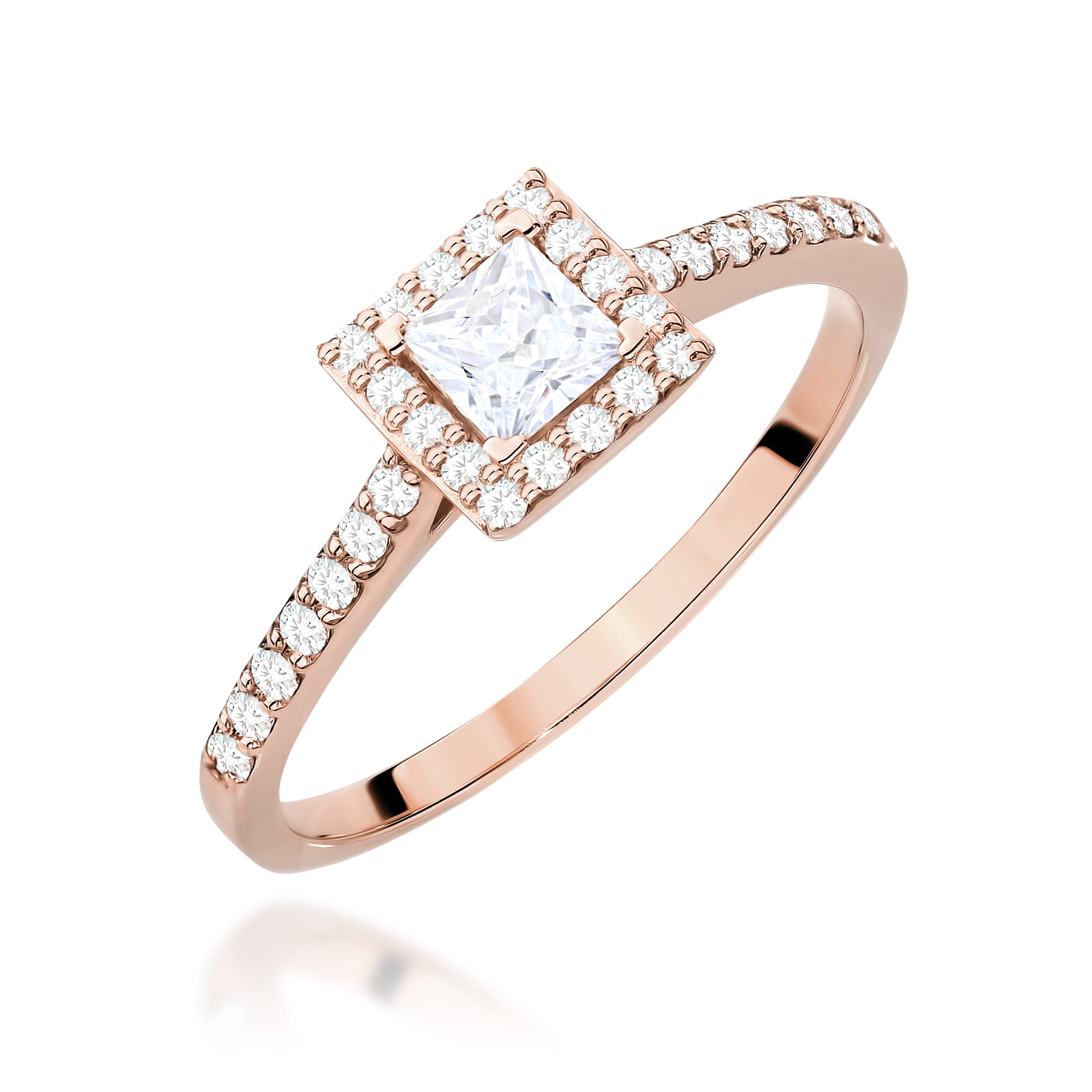 Pierścionek Diament 0,30ct różowe złoto 1 Pierścionek W0591 Diament 0