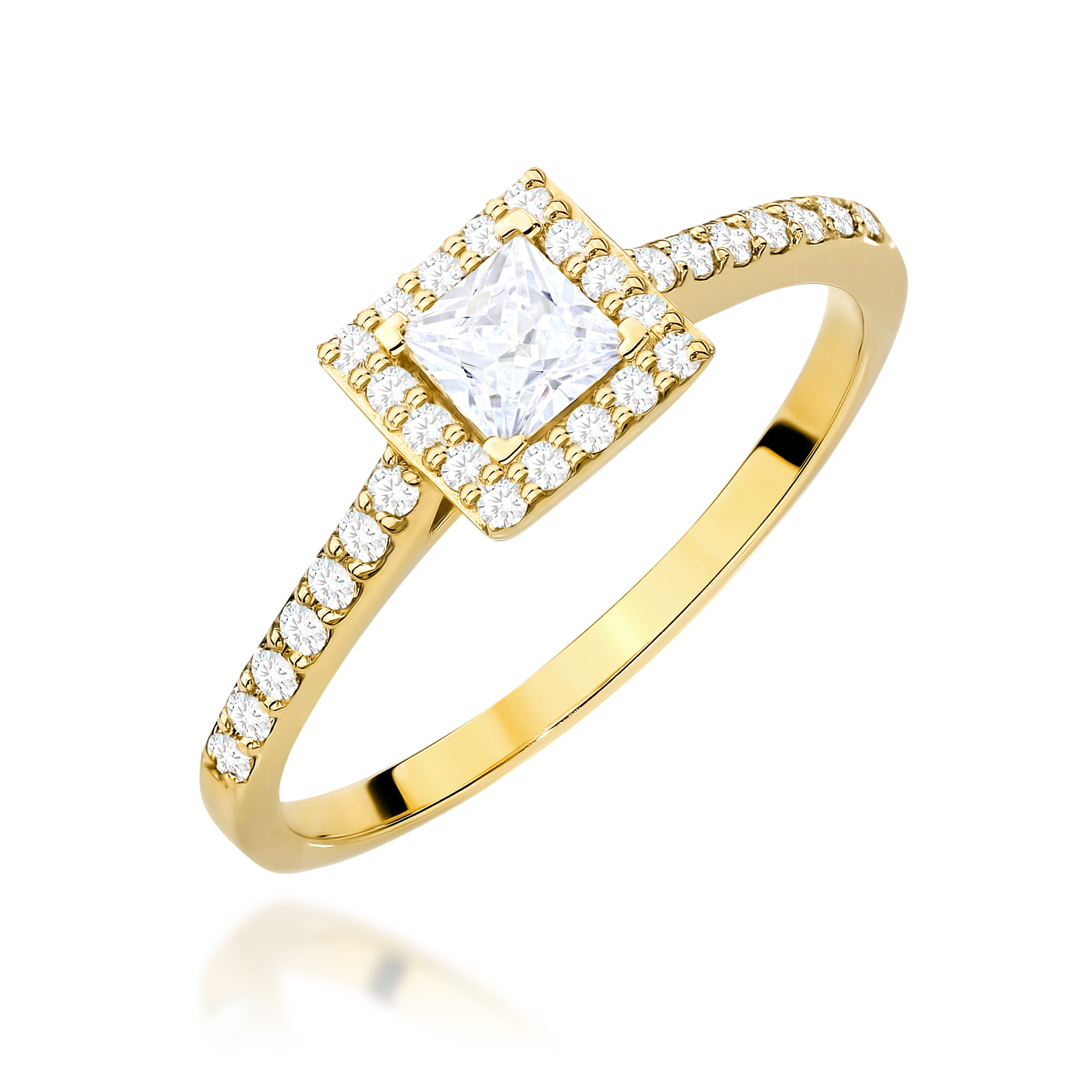 Pierścionek Diament 0,30ct żółte złoto 1 Pierścionek W0591 Diament 0