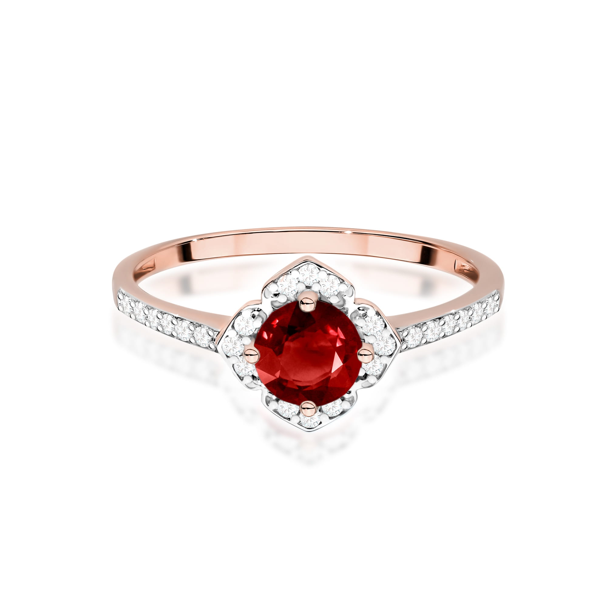 Pierścionek Granat 0,60ct różowe złoto 2 60ct różowe złoto Jubiler Kraków BigDIAMOND