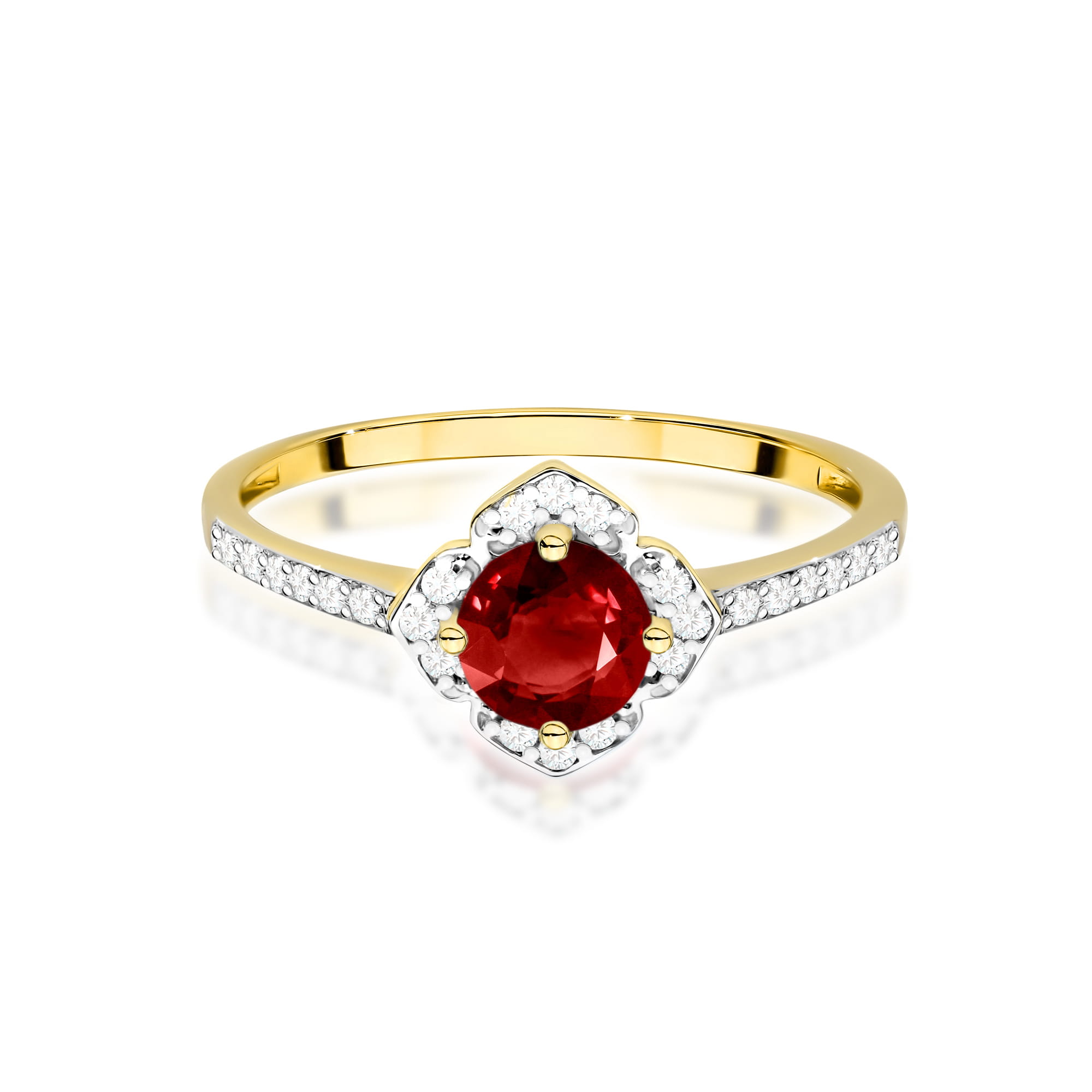 Pierścionek Granat 0,60ct żółte złoto 2 60ct żółte złoto Jubiler Kraków BigDIAMOND