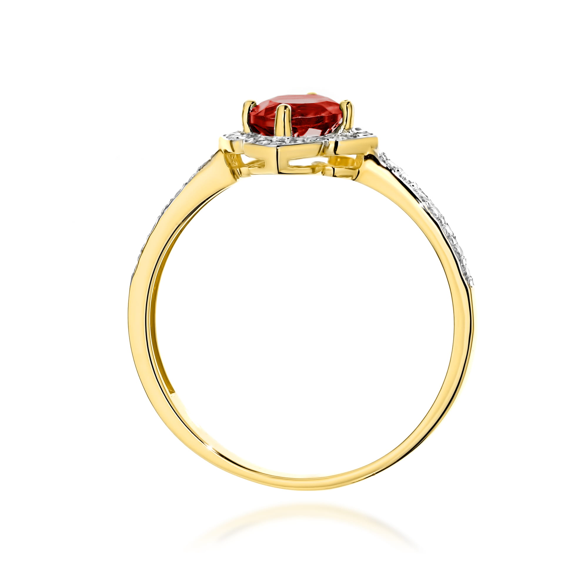 Pierścionek Granat 0,60ct żółte złoto 3 Pierścionek Granat 0,60ct żółte złoto - obrazek 3