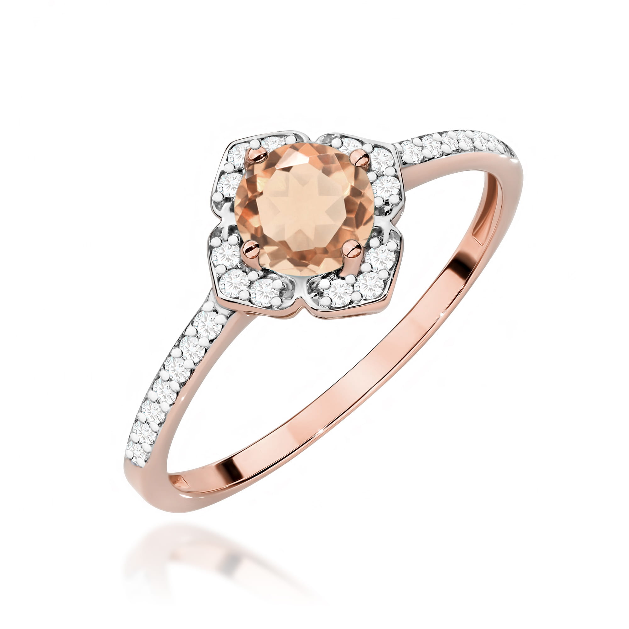 Pierścionek Morganit 0,40ct różowe złoto 1 Pierścionek W0603 Morganit 0