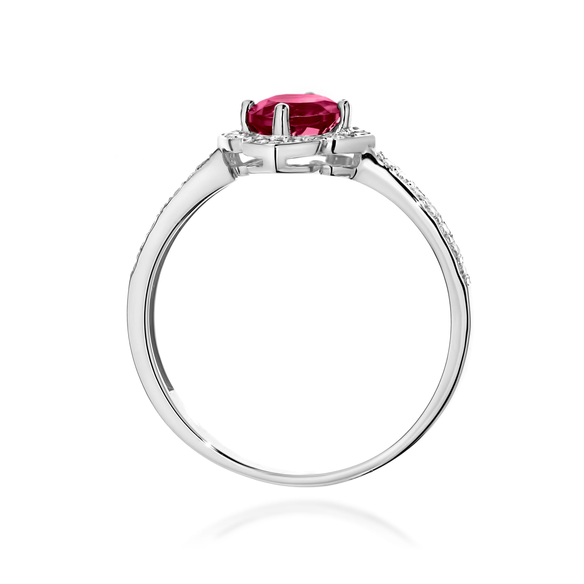 Pierścionek Rodolit 0,60ct białe złoto 3 Pierścionek Rodolit 0,60ct białe złoto - obrazek 3