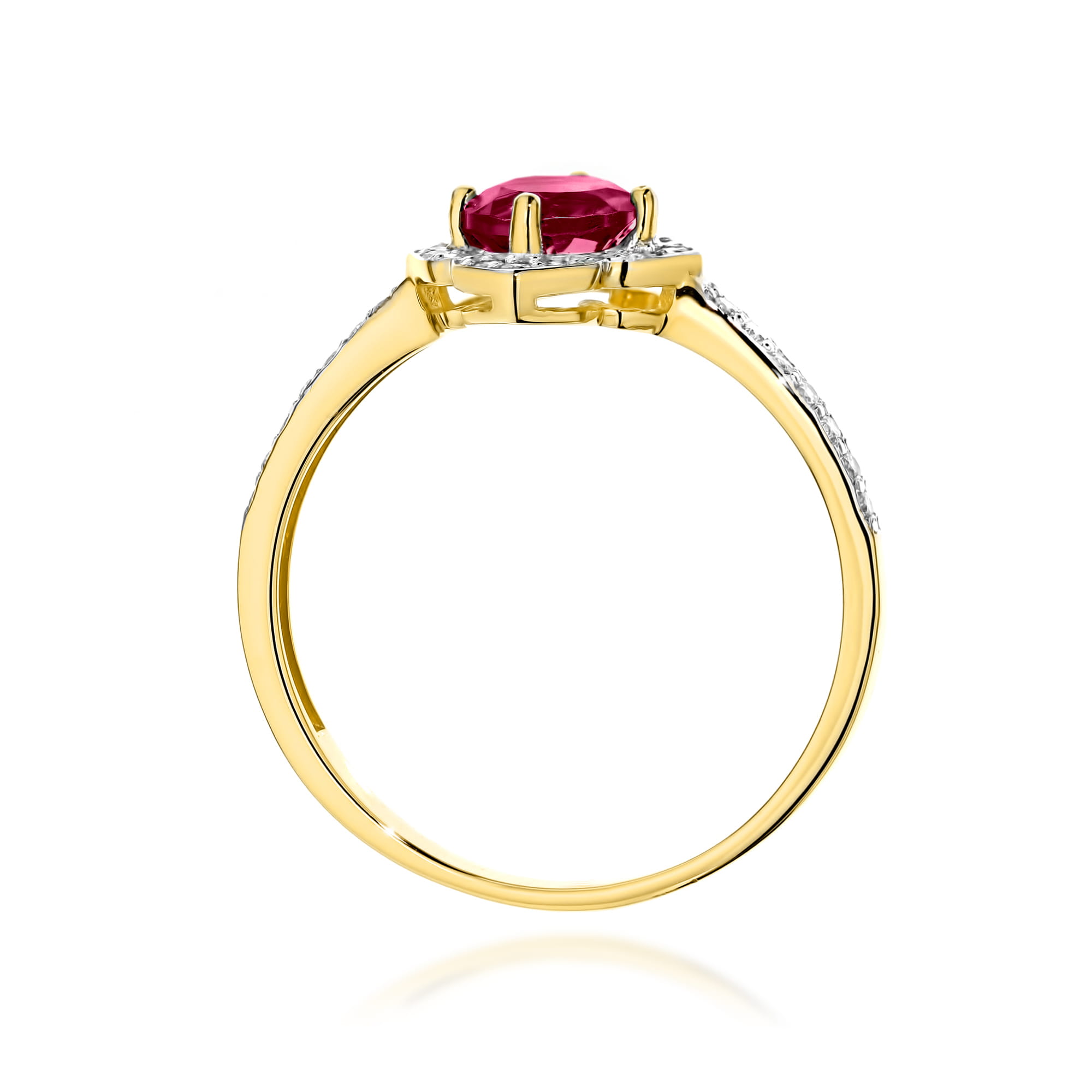 Pierścionek Rodolit 0,60ct żółte złoto 3 Pierścionek Rodolit 0,60ct żółte złoto - obrazek 3
