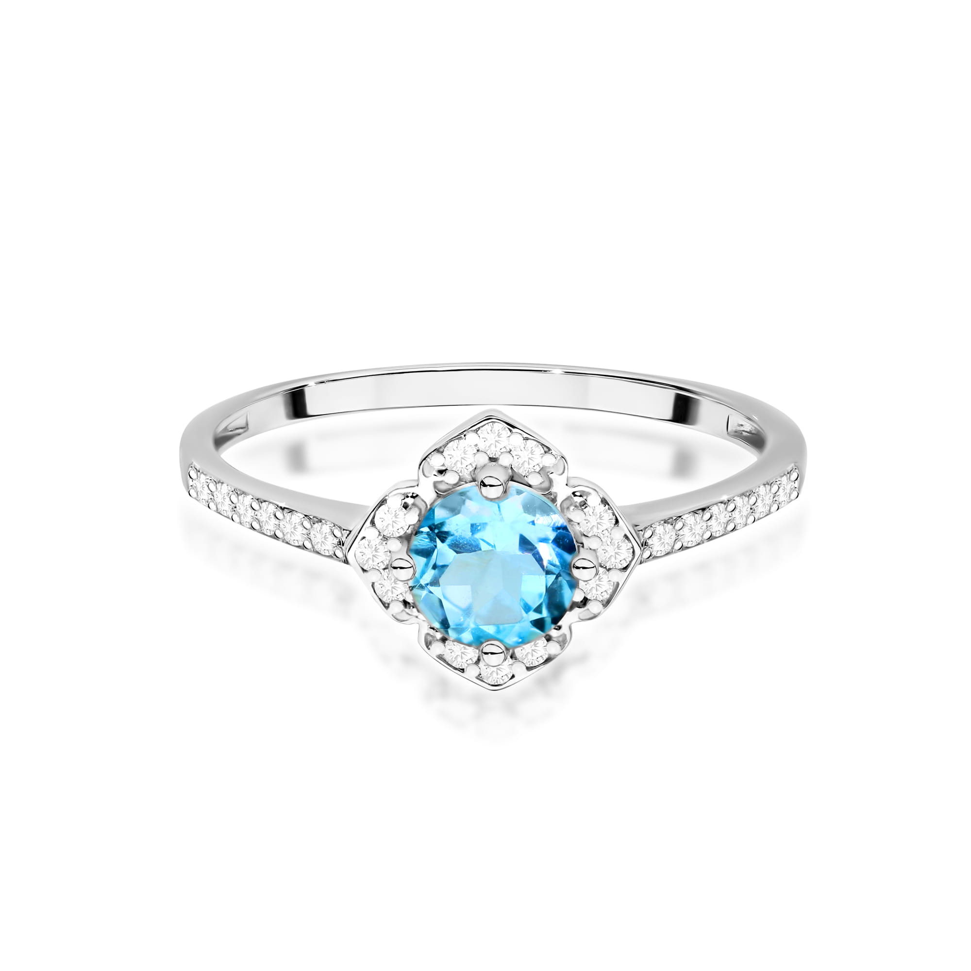 Pierścionek Topaz 0,50ct białe złoto 2 50ct białe złoto Jubiler Kraków BigDIAMOND