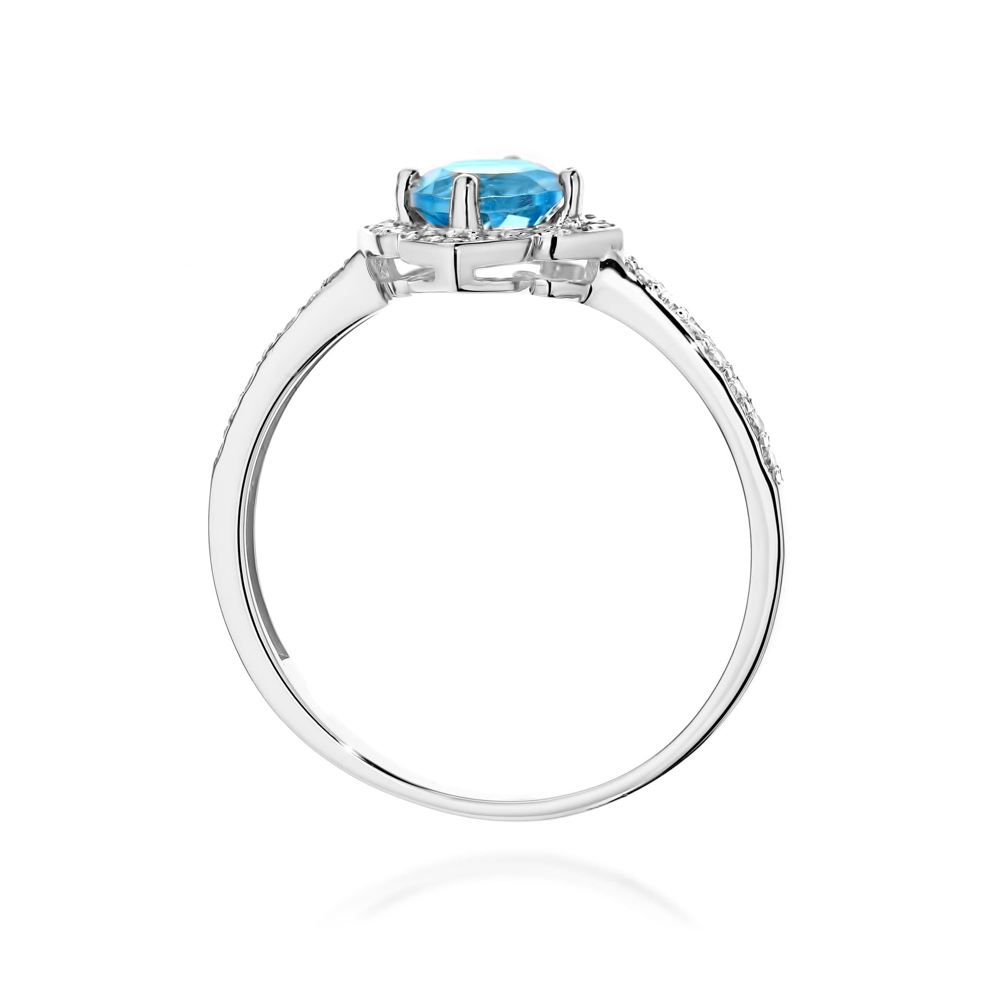 Pierścionek Topaz 0,50ct białe złoto 3 Pierścionek Topaz 0,50ct białe złoto - obrazek 3