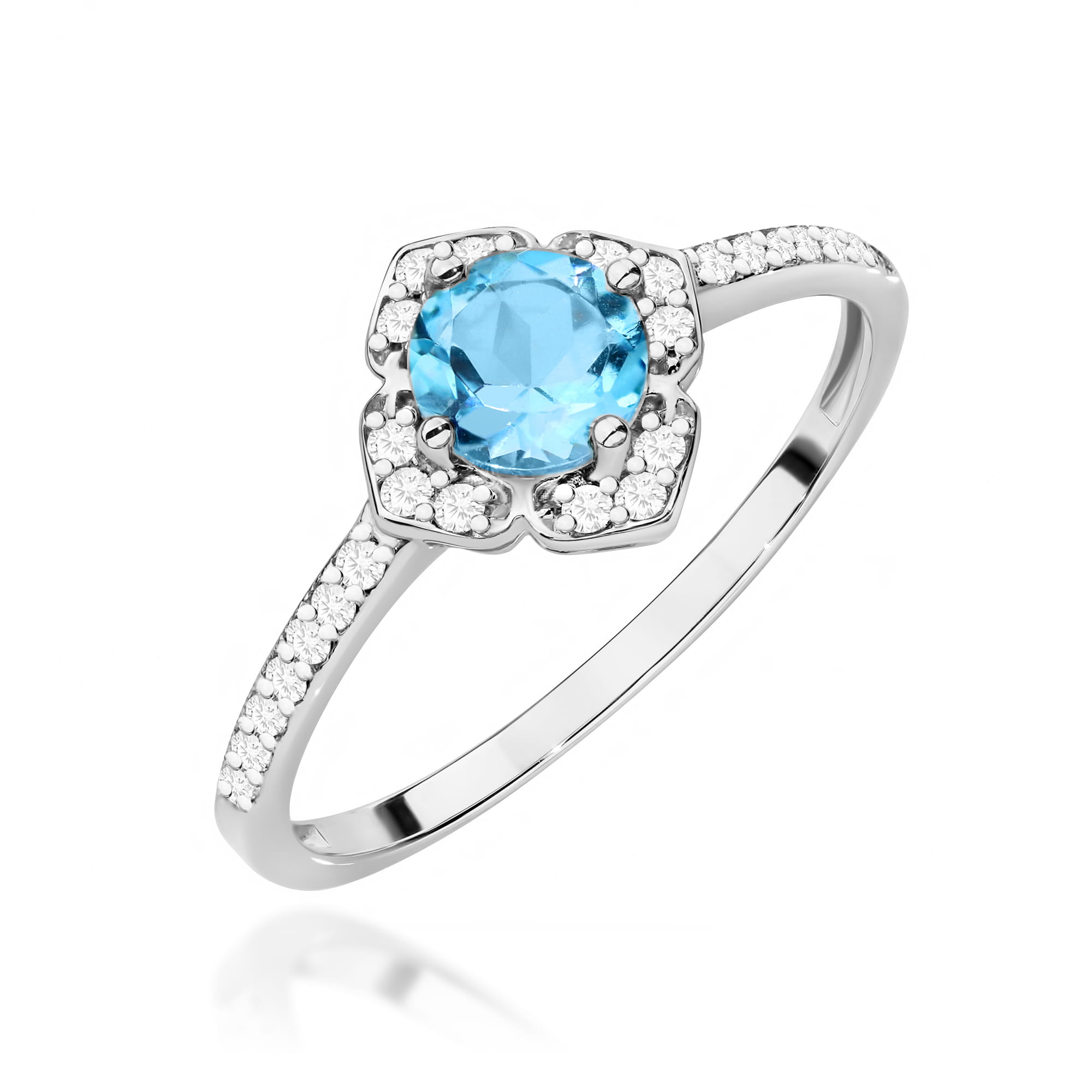 Pierścionek Topaz 0,50ct białe złoto 1 Pierścionek W0603 Topaz 0