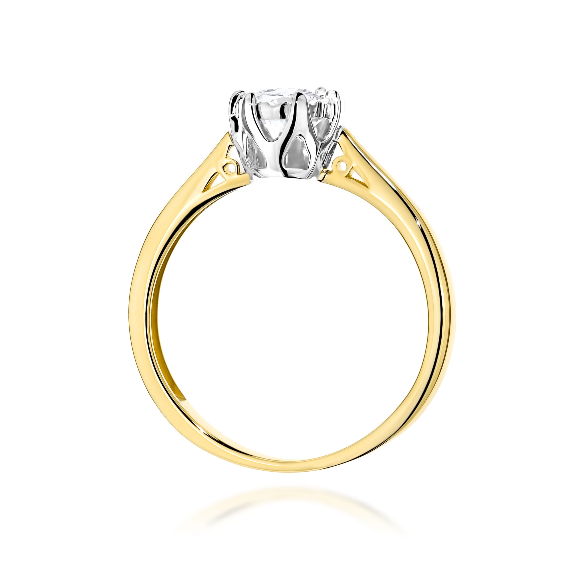 Pierścionek Diament 0,25ct żółte złoto 3 Pierścionek Diament 0,25ct żółte złoto - obrazek 3