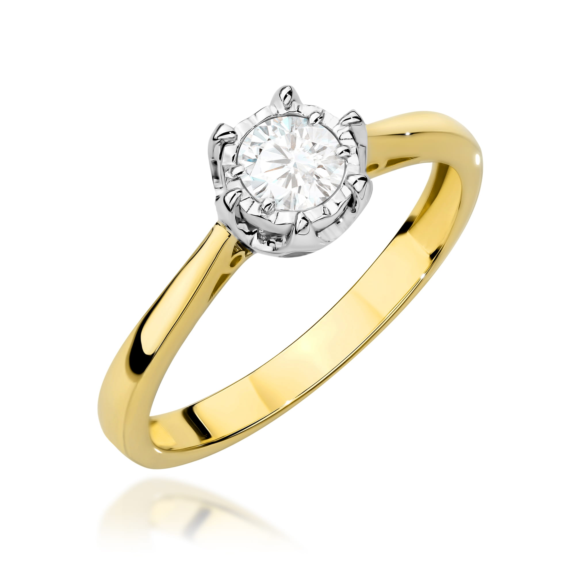 Pierścionek Diament 0,30ct żółte złoto 1 Pierścionek W0605 Diament 0