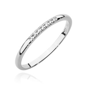 Pierścionek W0607 z diamentami białe złoto Jubiler Kraków BigDIAMOND