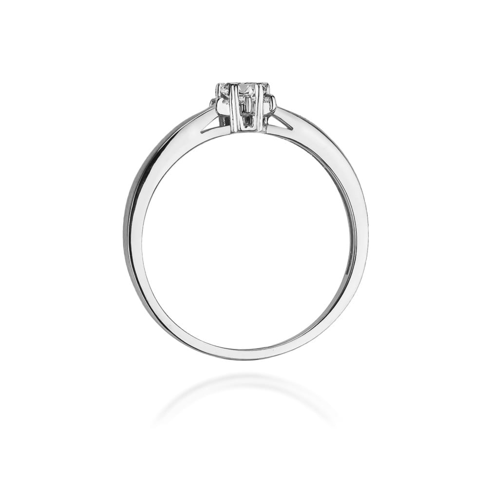 Pierścionek Diament 0,10ct białe złoto 3 Pierścionek Diament 0,10ct białe złoto - obrazek 3