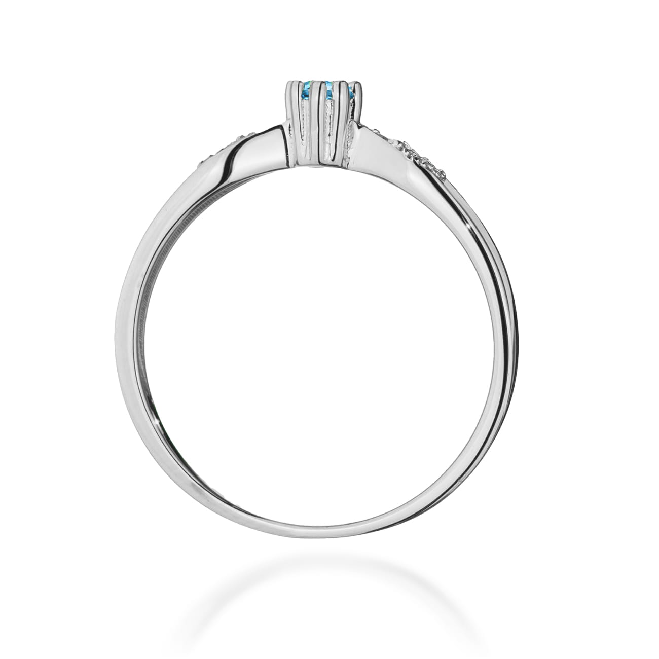 Pierścionek Topaz 0,15ct białe złoto 3 Pierścionek Topaz 0,15ct białe złoto - obrazek 3