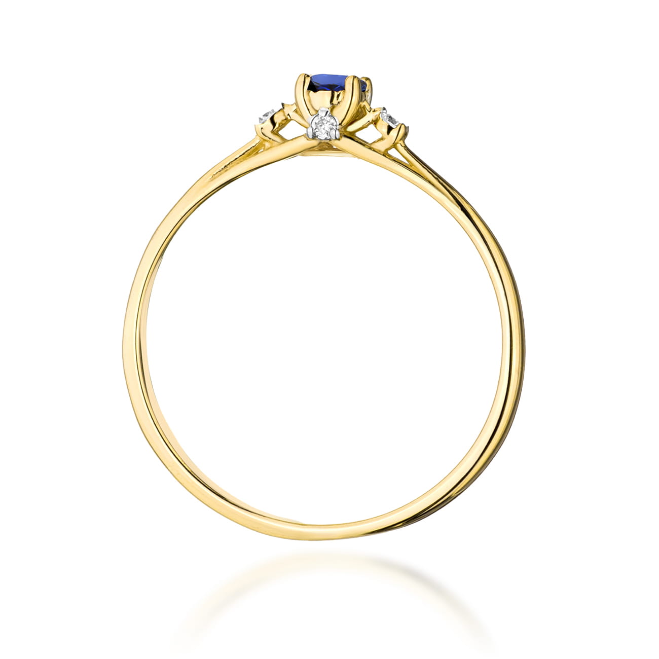 Pierścionek Szafir 0,15ct żółte złoto 3 Pierścionek Szafir 0,15ct żółte złoto - obrazek 3