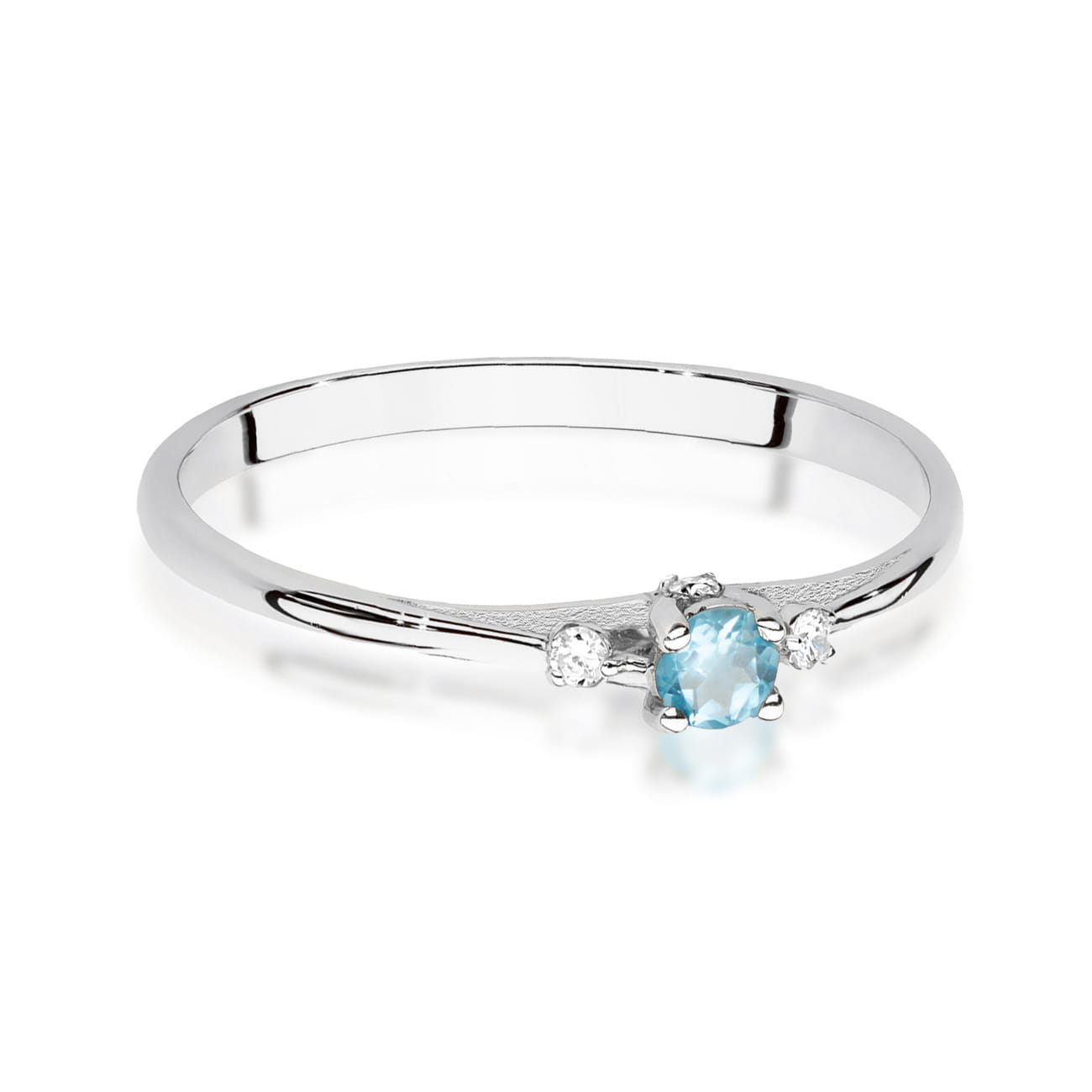 Pierścionek Topaz 0,15ct białe złoto 2 15ct białe złoto Jubiler Kraków BigDIAMOND