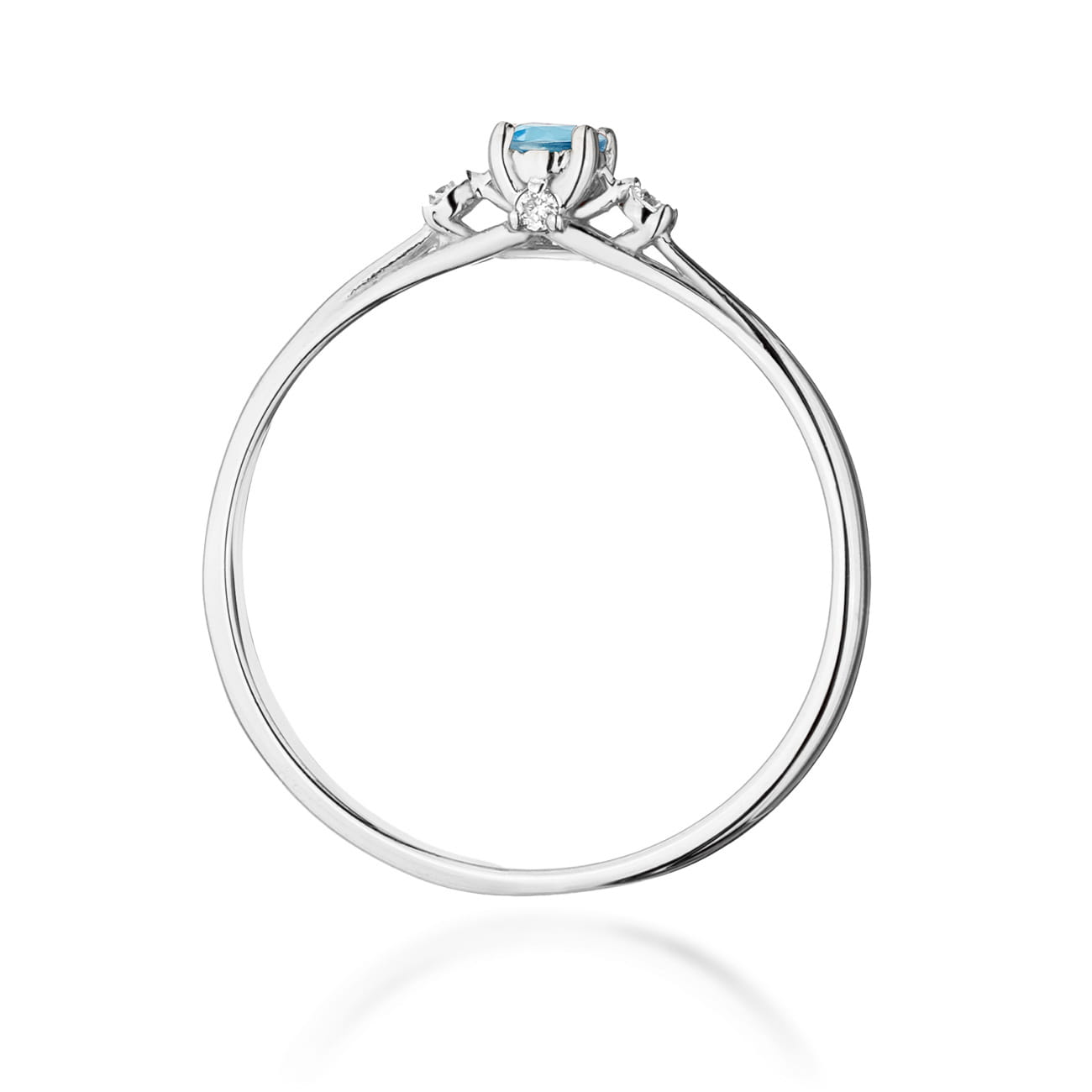 Pierścionek Topaz 0,15ct białe złoto 3 Pierścionek Topaz 0,15ct białe złoto - obrazek 3
