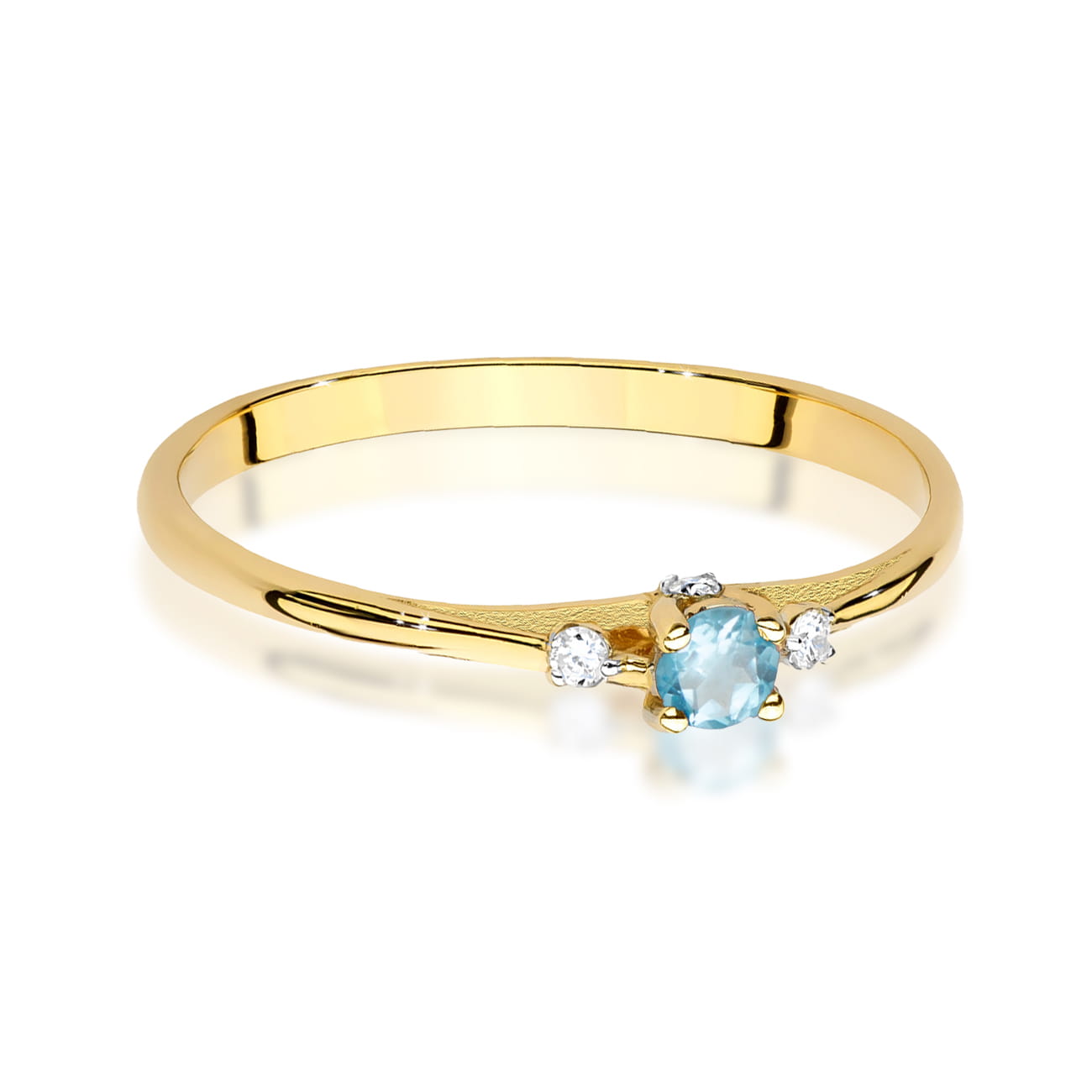 Pierścionek Topaz 0,15ct żółte złoto 2 15ct żółte złoto Jubiler Kraków BigDIAMOND