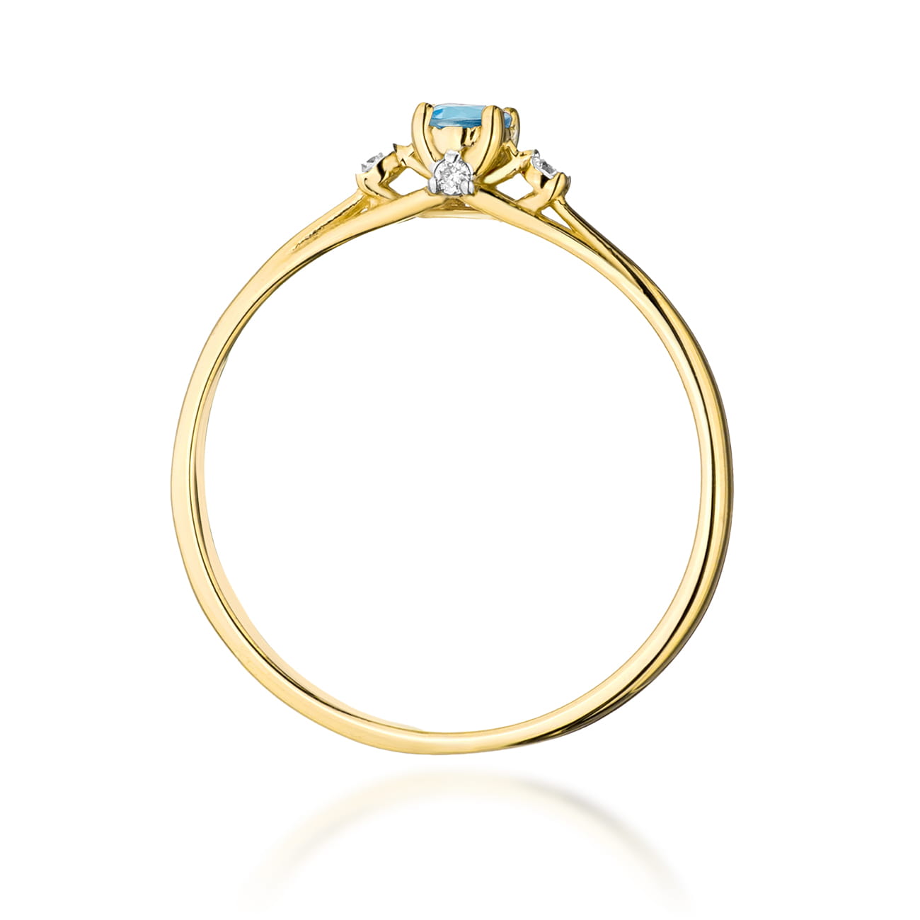 Pierścionek Topaz 0,15ct żółte złoto 3 Pierścionek Topaz 0,15ct żółte złoto - obrazek 3