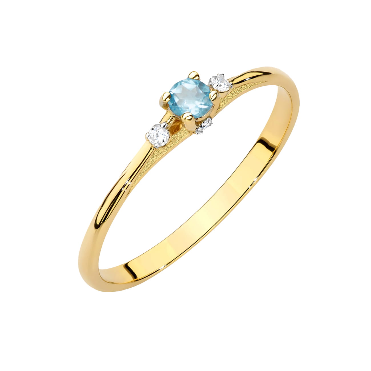 Pierścionek Topaz 0,15ct żółte złoto 1 Pierścionek W0614 Topaz 0