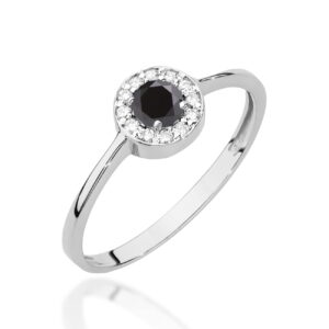 Pierścionek W0616 Czarny Diament 0