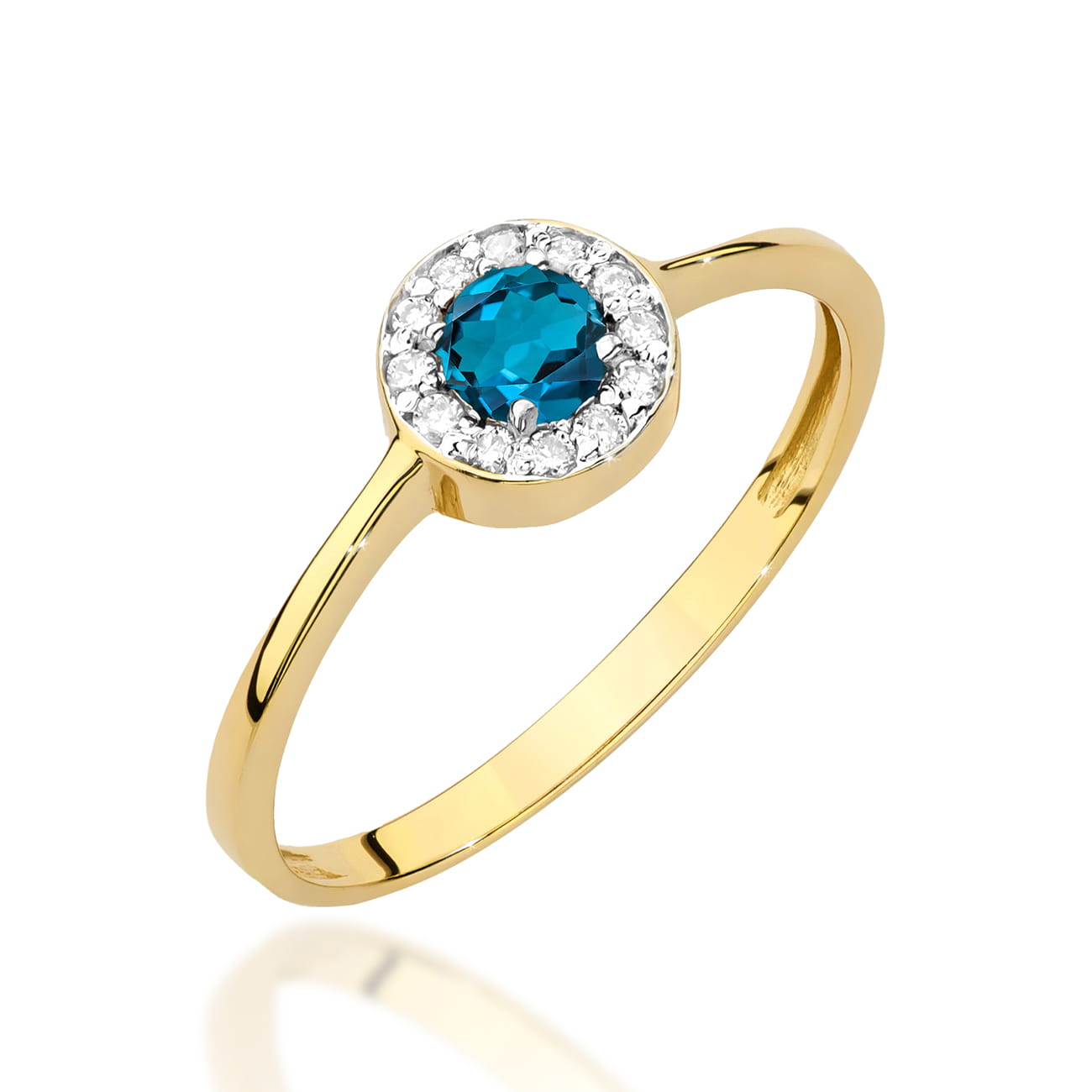Pierścionek Topaz 0,25ct żółte złoto 1 Pierścionek W0616 Topaz 0