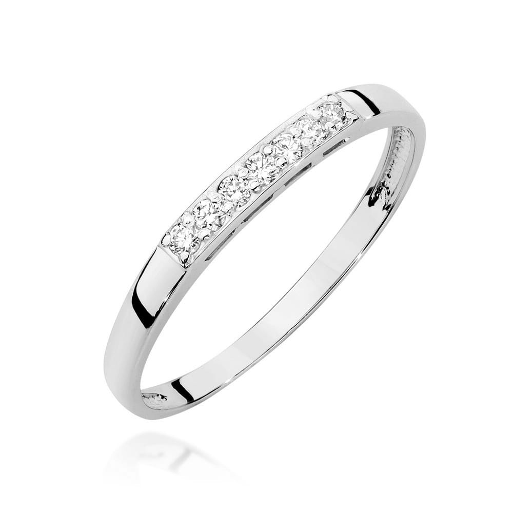 Pierścionek z diamentami białe złoto 1 Pierścionek W0619 z diamentami białe złoto Jubiler Kraków BigDIAMOND