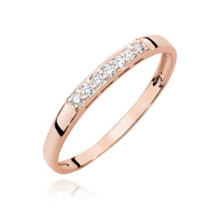 Pierścionek W0619 z diamentami różowe złoto Jubiler Kraków BigDIAMOND