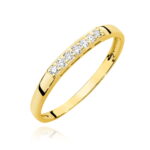 Pierścionek W0619 z diamentami żółte złoto Jubiler Kraków BigDIAMOND