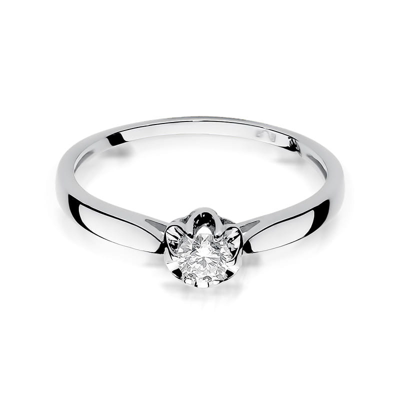 Pierścionek Diament 0,15ct białe złoto 2 15ct białe złoto Jubiler Kraków BigDIAMOND