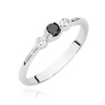 Pierścionek W0620 Czarny Diament 0