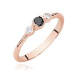 Pierścionek W0620 Czarny Diament 0