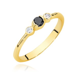 Pierścionek W0620 Czarny Diament 0