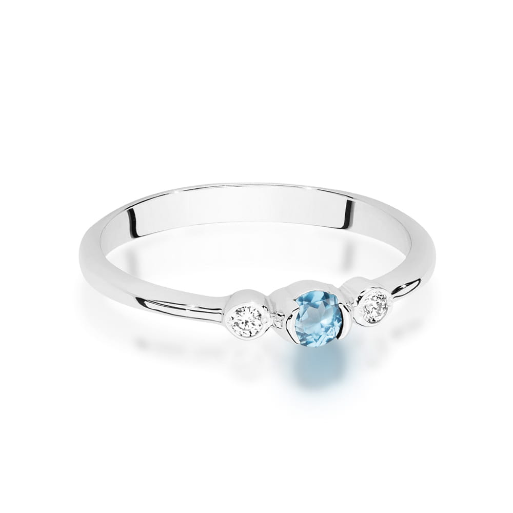Pierścionek Topaz 0,15ct białe złoto 2 15ct białe złoto Jubiler Kraków BigDIAMOND