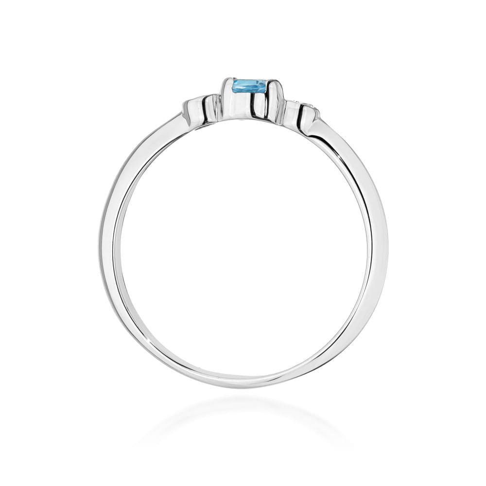 Pierścionek Topaz 0,15ct białe złoto 3 Pierścionek Topaz 0,15ct białe złoto - obrazek 3