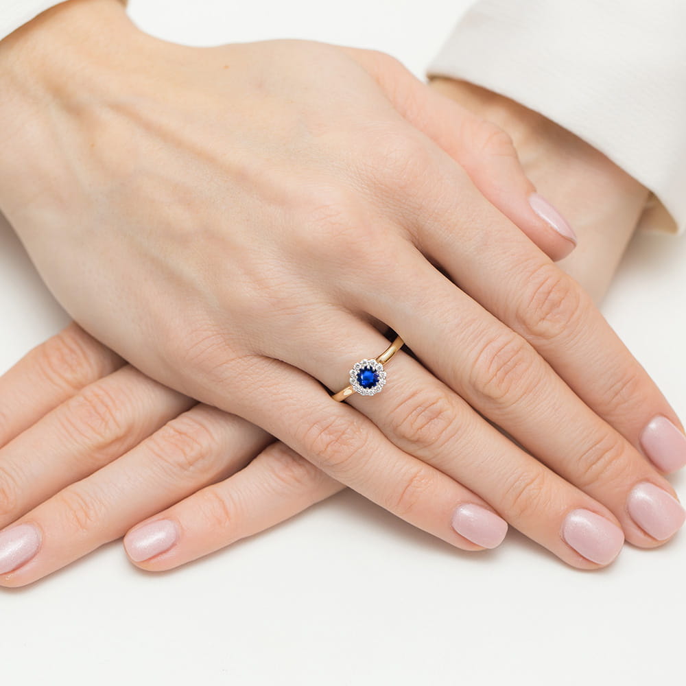 Pierścionek Szafir 0,50ct żółte złoto 4 Pierścionek Szafir 0,50ct żółte złoto - obrazek 4