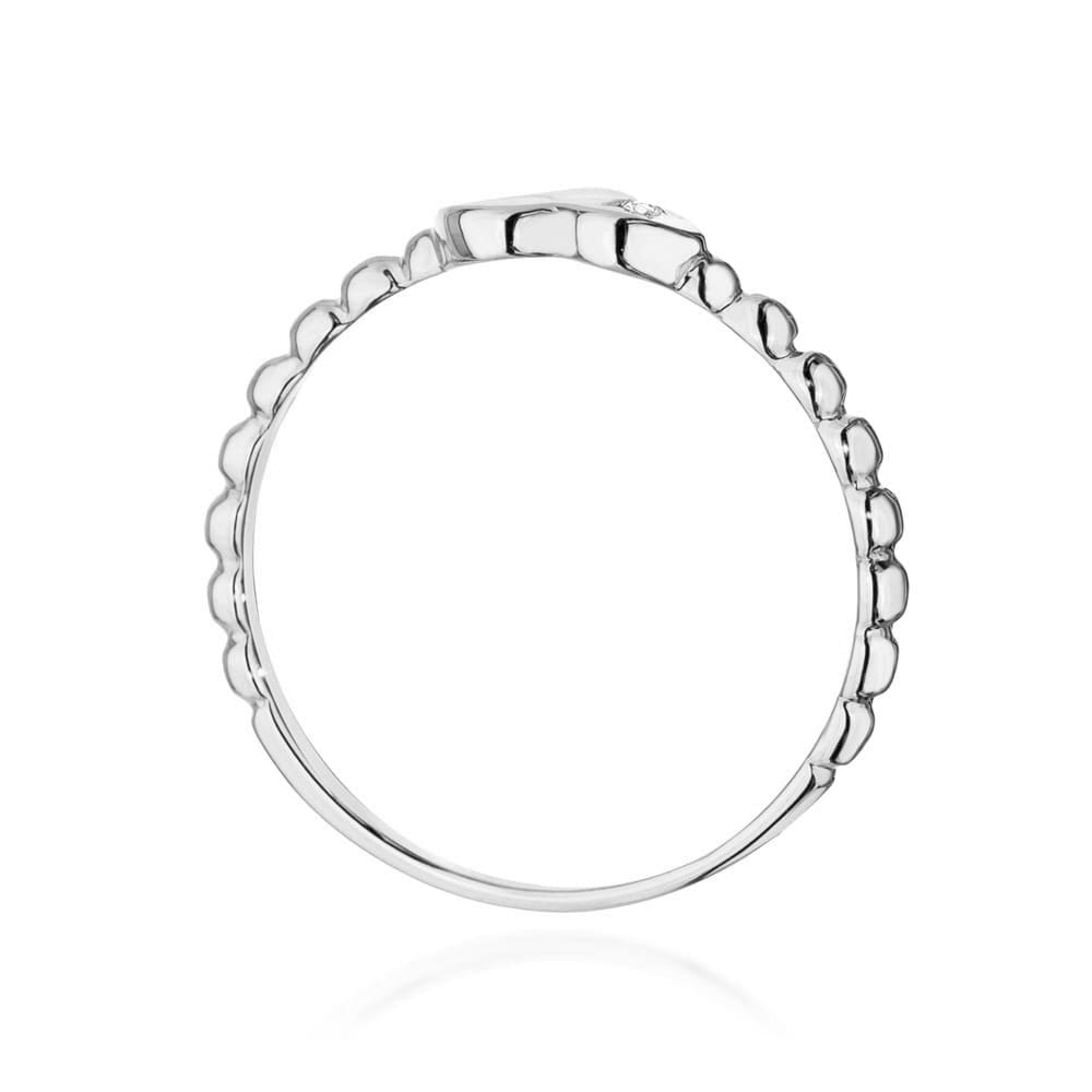 Pierścionek Diament 0,01ct białe złoto 3 Pierścionek Diament 0,01ct białe złoto - obrazek 3