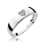 Pierścionek W064 z diamentami białe złoto Jubiler Kraków BigDIAMOND