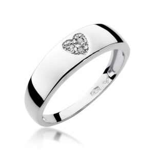 Pierścionek W064 z diamentami białe złoto Jubiler Kraków BigDIAMOND