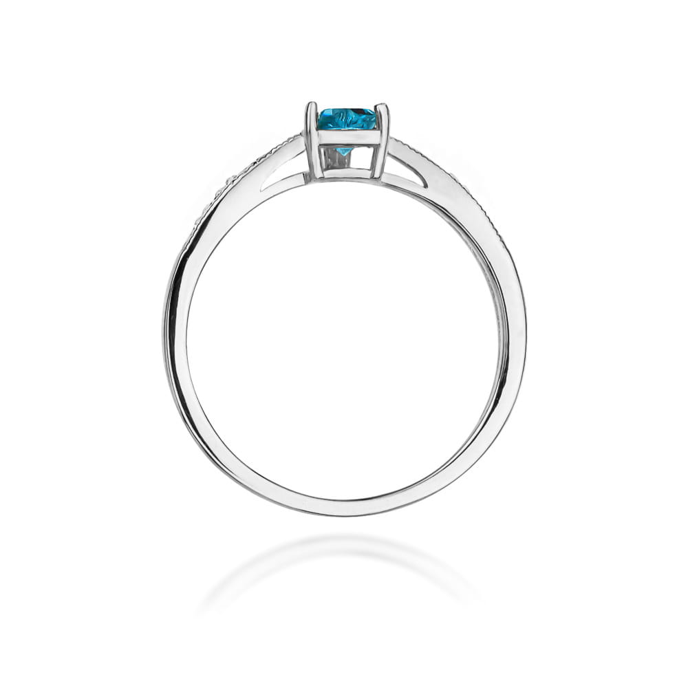 Pierścionek Topaz 0,50ct białe złoto 3 Pierścionek Topaz 0,50ct białe złoto - obrazek 3
