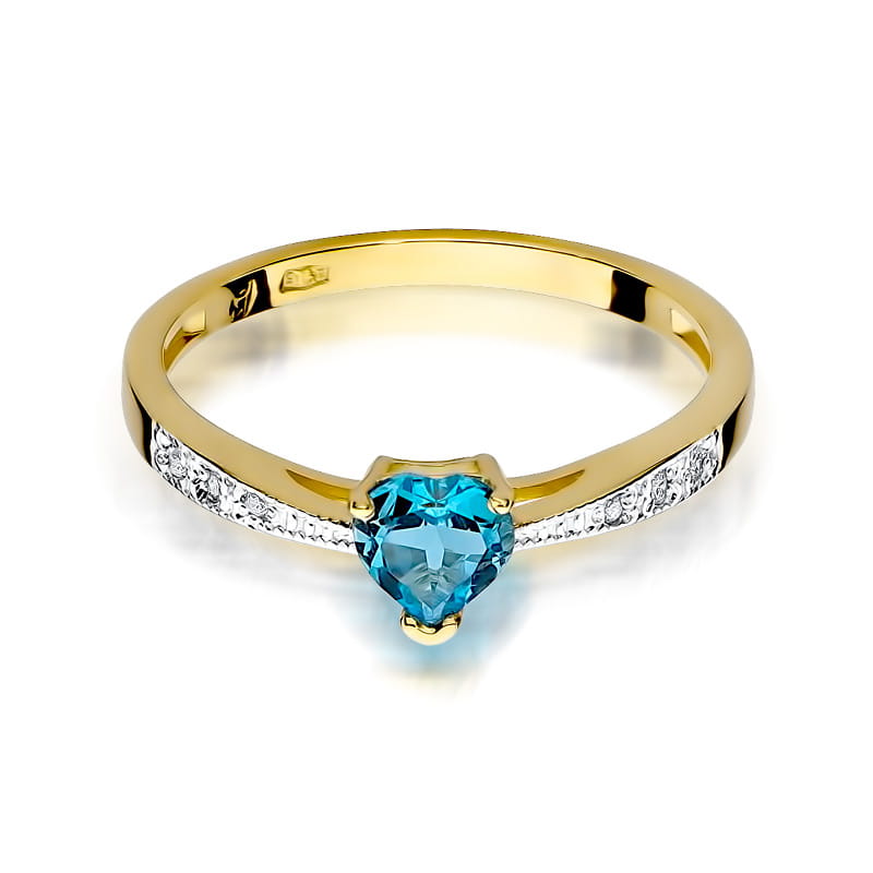 Pierścionek Topaz 0,50ct żółte złoto 2 50ct żółte złoto Jubiler Kraków BigDIAMOND