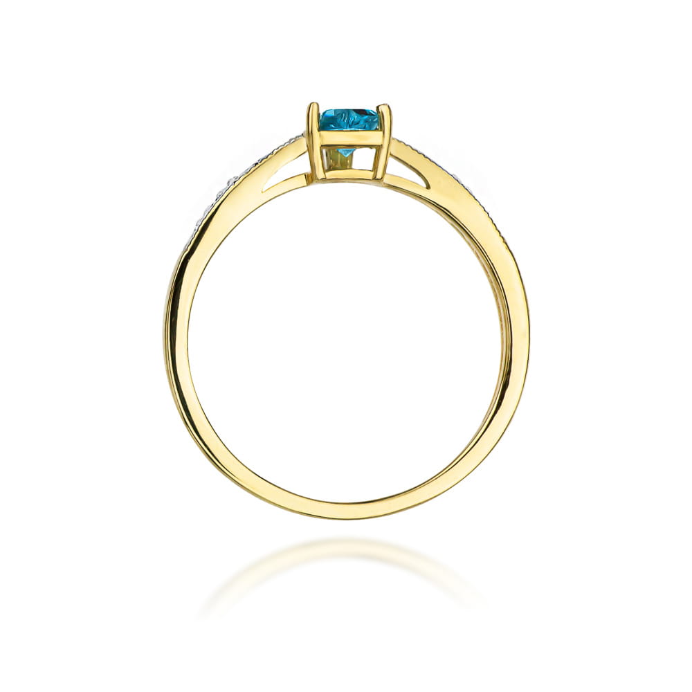 Pierścionek Topaz 0,50ct żółte złoto 3 Pierścionek Topaz 0,50ct żółte złoto - obrazek 3