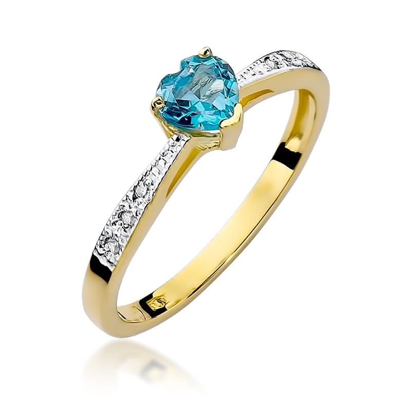 Pierścionek Topaz 0,50ct żółte złoto 1 Pierścionek W065 Topaz 0