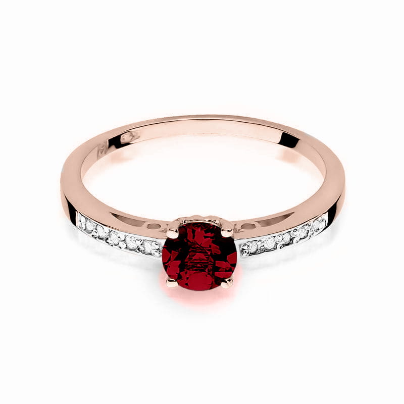 Pierścionek Granat 0,60ct różowe złoto 2 60ct różowe złoto Jubiler Kraków BigDIAMOND