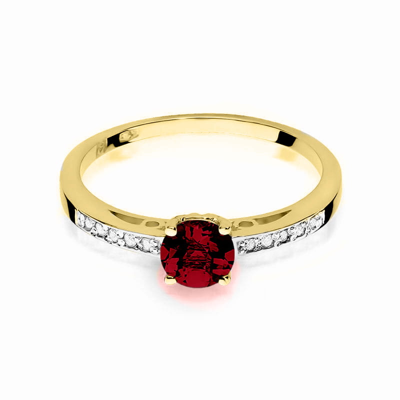 Pierścionek Granat 0,60ct żółte złoto 2 60ct żółte złoto Jubiler Kraków BigDIAMOND